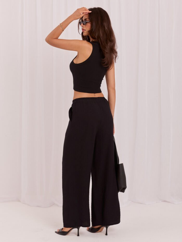 Viskosehose Damen mit weitem Bein