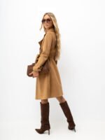 Damen Übergangsmantel mit Gürtel Camel