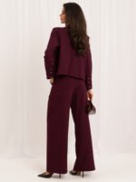 Hosenanzug Damen Palazzo Bordeaux