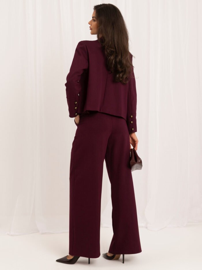 Hosenanzug Damen Palazzo Bordeaux
