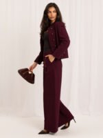 Kastanienbrauner eleganter Zweiteiler Damen
