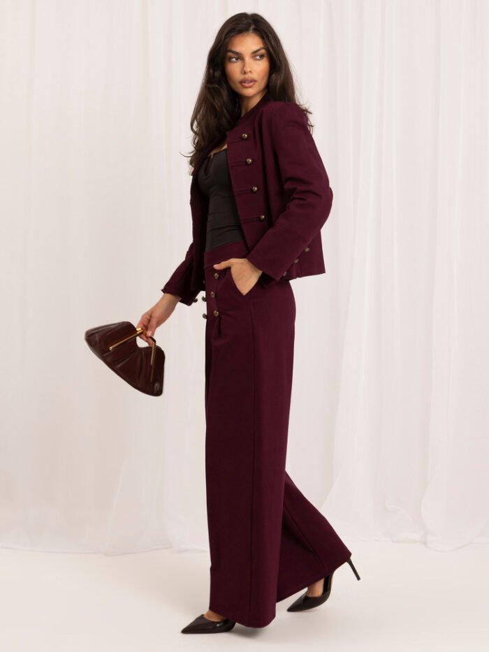 Kastanienbrauner eleganter Zweiteiler Damen