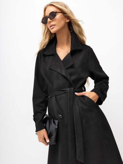 Trenchcoat Damen schwarz